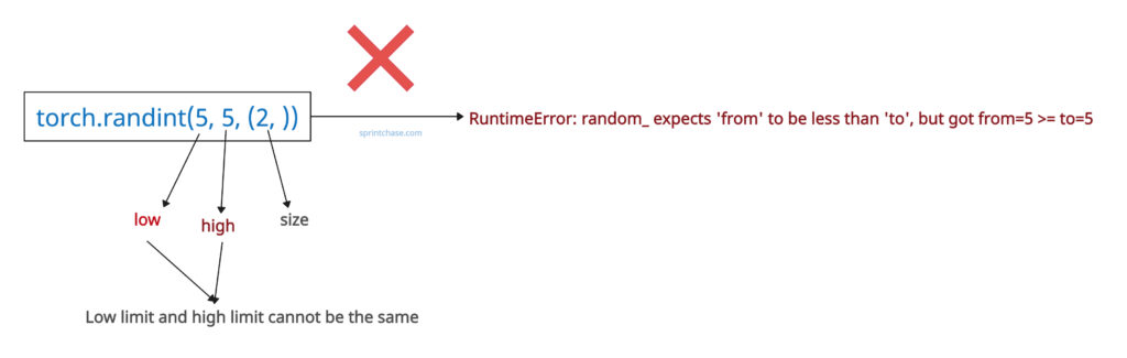 RuntimeError while using torch.randint()