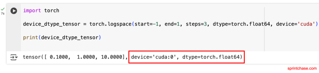 Specifying Data Type and Device