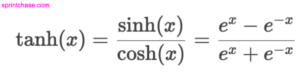 Formula of tanh