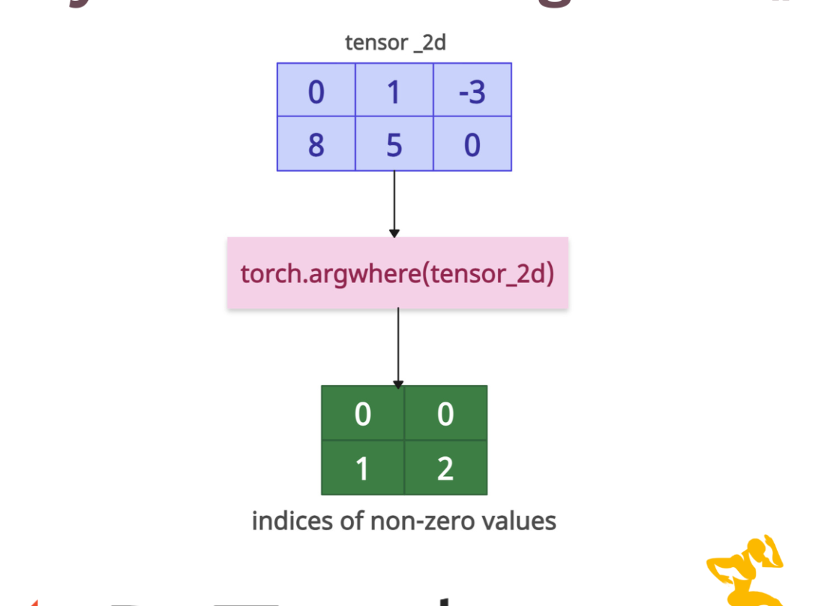 PyTorch torch.argwhere() with various code examples