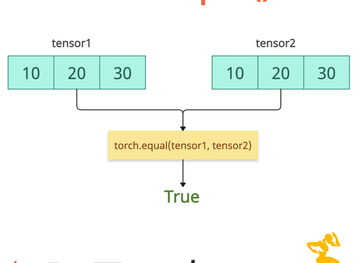 PyTorch torch.equal() method to compare tensors